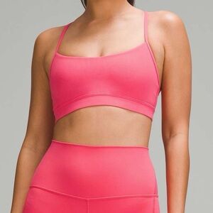 Lululemon Pink Flow Y Bra Nulu Size 2